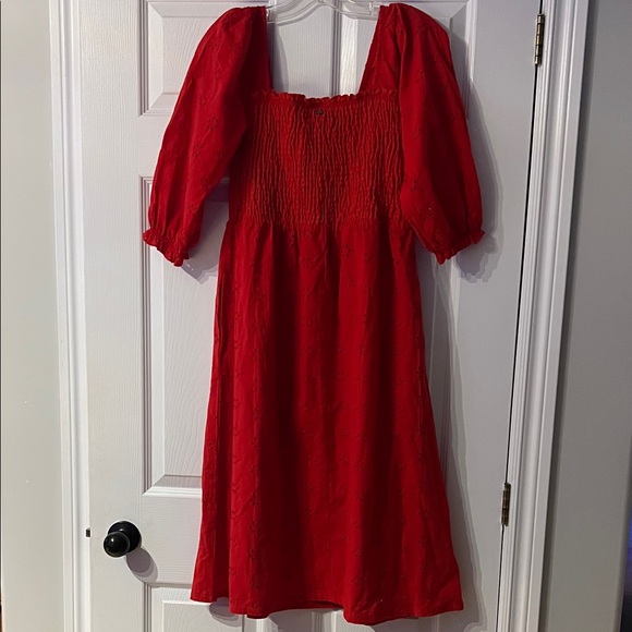 Mexx Vibrant Red Smocked Top - Picture 5 of 5